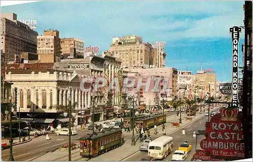 Cartes postales moderne Canal Street New Orleans Louisiana Tramway