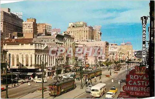 Moderne Karte Canal Street New Orleans Louisiana Tramway