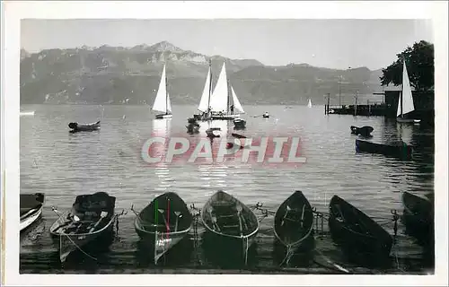 Cartes postales Le Lac Leman a Lausanne Bateaux