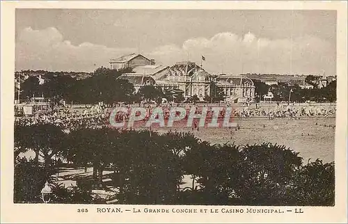 Cartes postales Royan La Grande Conche et le Casino Municipal
