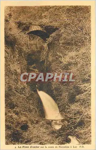 Cartes postales Le Pont d'Enfer sur la route de Pierrefitte a Luz