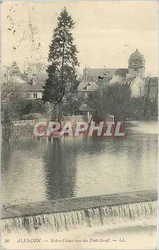 Cartes postales Alencon Notre Dame vue du Pont Neuf