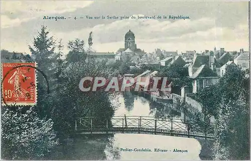 Cartes postales Alencon Vue sur la Sarthe prise du Boulevard de la Republique