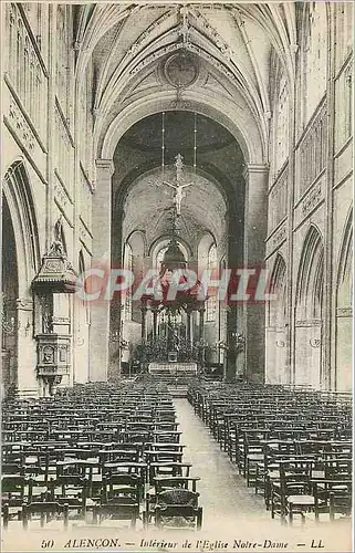 Cartes postales Alencon Interieur de l'Eglise Notre Dame