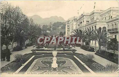 Ansichtskarte AK Menton Le Jardin public et le Casino Municipal