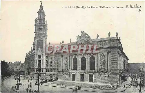 Cartes postales Lille Nord Le Grand Theatre et la Bourse La Madeleine