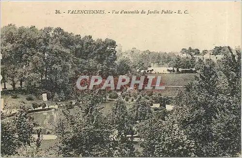 Cartes postales Valenciennes Vue d'Ensemble du Jardin Public