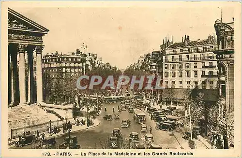 Ansichtskarte AK Paris La Place de la Madeleine et les Grands Boulevards