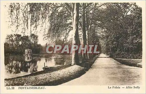 Ansichtskarte AK Fontainebleau Le Palais Allee Sully