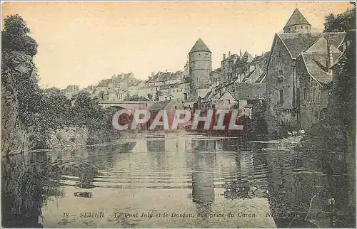Ansichtskarte AK Semur Le Pont Joly et le Donjon ou prise du Caron