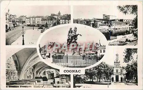 Cartes postales moderne Cognac La place La Charente La statue de Francois 1er
