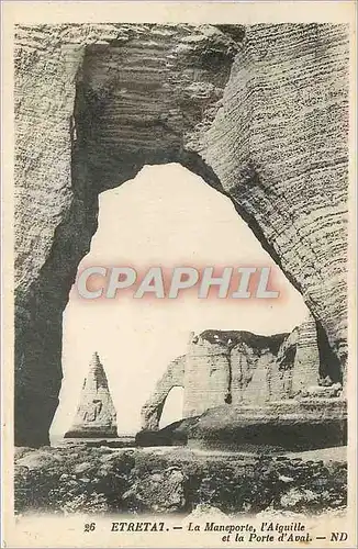 Cartes postales Etretat La Maneporte l'Aiguille et la Porte d'Avat