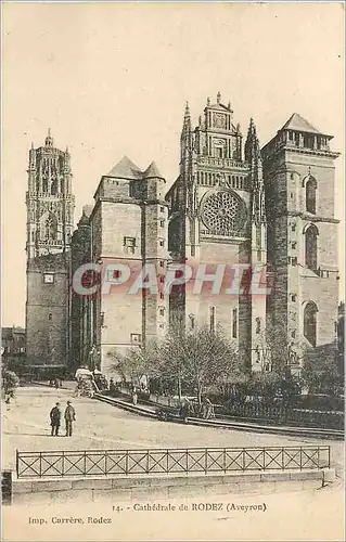 Cartes postales Cathedrale de Rodez Aveyron
