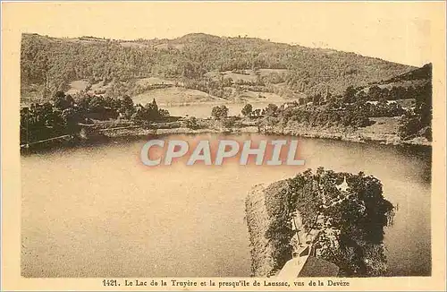 Ansichtskarte AK Le Lac de la Truyere et la Presqu'ile de Laussac vus de la Deveze