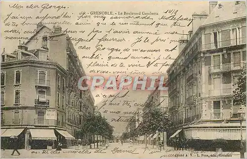 Cartes postales Grenoble Le Boulevard Gambetta