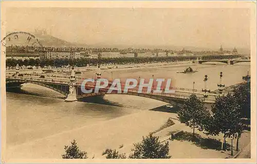 Ansichtskarte AK Lyon Rhone Le Rhone et le Pont Gallien