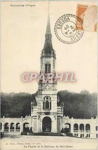 Cartes postales Domremy Vosges La Facade de la Basilique du Bois Cheau