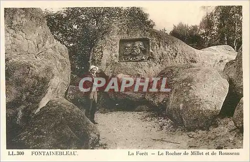 Ansichtskarte AK Fontainebleau La Foret Le Rocher de Millet et de Rousseau