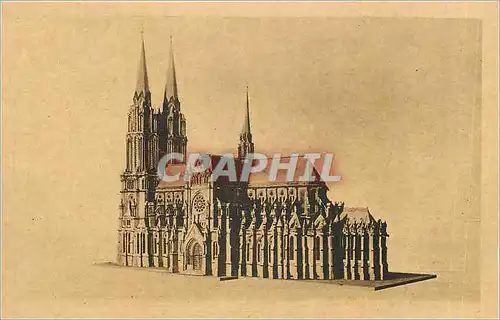 Cartes postales Lille Nord Basilique Cathedrale Notre Dame de la Treille La Cathedrale acnevee Maquette