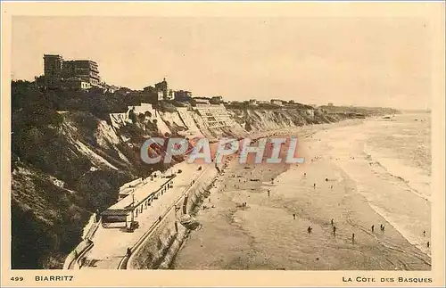 Cartes postales Biarritz La Cote des Basques