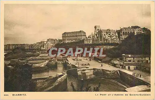 Ansichtskarte AK Biarritz Le Port et L'Abside de Sainte Eugenie