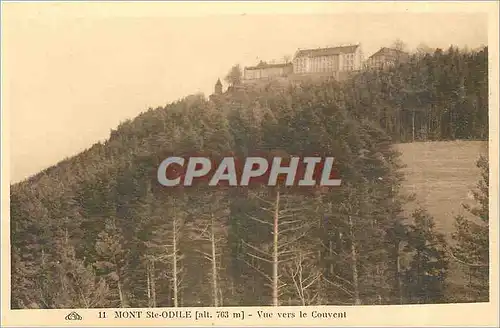 Cartes postales Mont Ste Odile Vue vers le Couvent