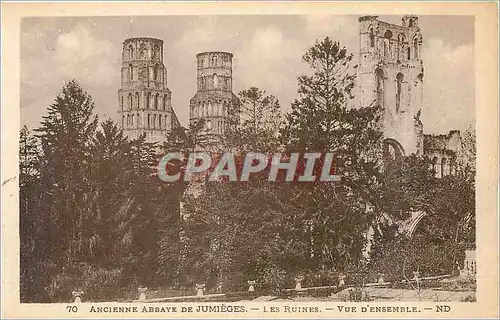 Cartes postales Ancienne Abbaye de Jumieges Les Ruines Vue d'Ensemble