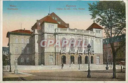 Cartes postales Mayence Theatre de Ville