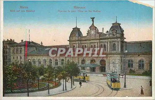 Cartes postales Mayence Vue sur la Gare Tramway