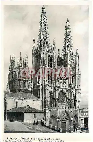 Cartes postales Burgos Catedral Facade principale et Croisee