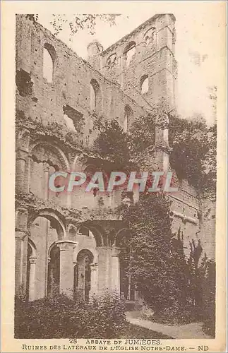 Cartes postales Abbaye de Jumieges Ruines des Lateraux de l'Eglise Notre Dame