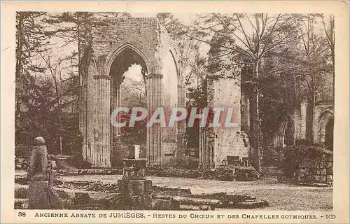 Ansichtskarte AK Ancienne Abbaye de Jumieges Restes du Choeur et des Chapelles Gothiques