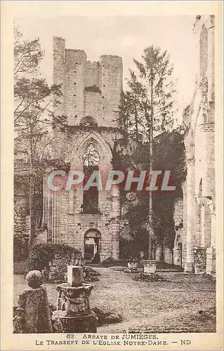 Ansichtskarte AK Abbaye de Jumieges Le Transept de l'Eglise Notre Dame