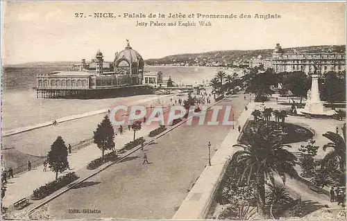 Cartes postales Nice Palais de la Jetee et Pormenade des Angiaias