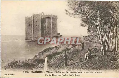 Cartes postales Cannes vieux Chateau Saint Honorat Ile de Lerins