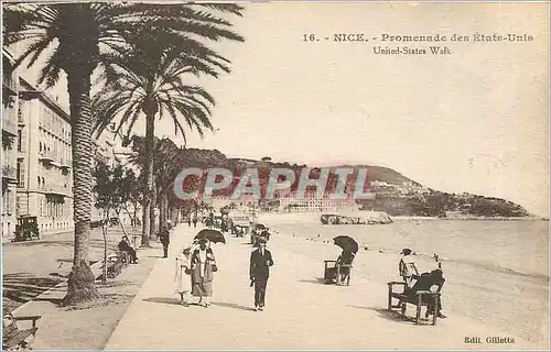 Cartes postales Nice Promenade des Etats Unis