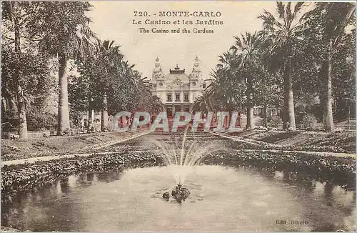 Cartes postales Monte Carlo Le Casino et les Jardins