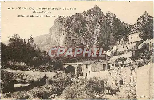 Cartes postales Menton Pont et Ravin St Louis Frontiere