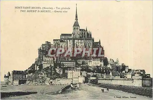 Ansichtskarte AK Mont Saint Michel Manche Vue generale