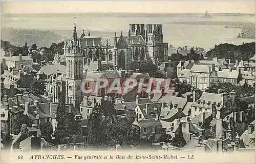 Ansichtskarte AK Avranches Vue generale et la Baie du Mont Saint Michel