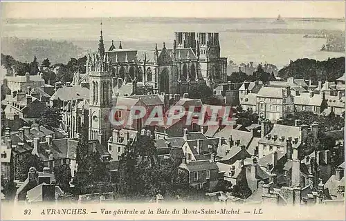 Cartes postales Avranches Vue generale et la Baie du Mont Saint Michel