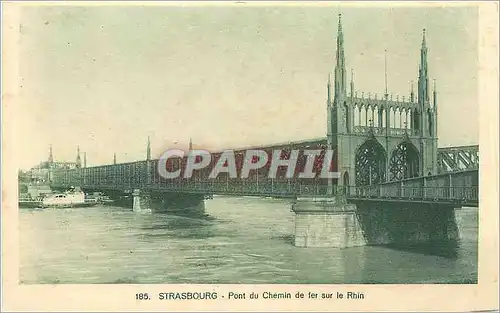 Ansichtskarte AK Strasbourg Pont du Chemin de fer sur le Rhin