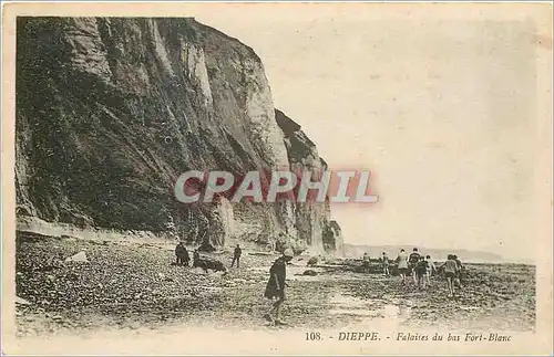 Cartes postales Dieppe Falaises du bas Fort Blanc