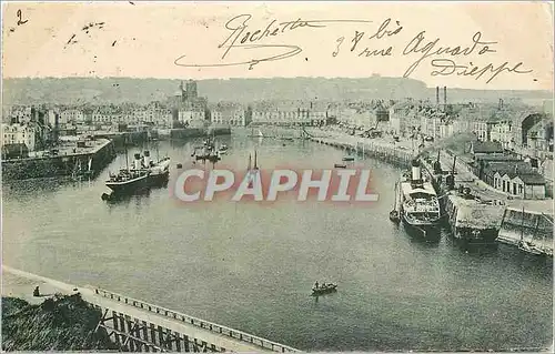 Ansichtskarte AK Dieppe Bateaux (carte 1900)