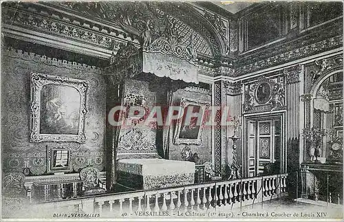 Cartes postales Versailles Le Chateau Chambre a Coucher de Louis XIV