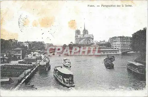 Ansichtskarte AK Paris Perspective sur la Seine Bateaux