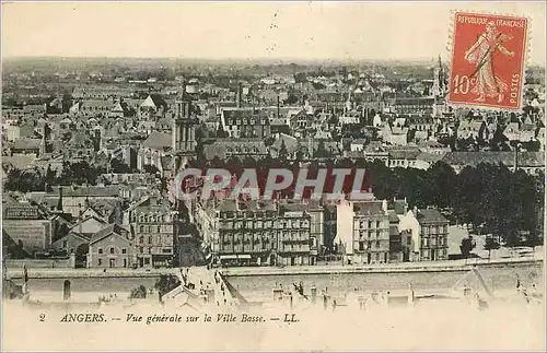 Cartes postales Angers Vue generale sur la Ville Basse