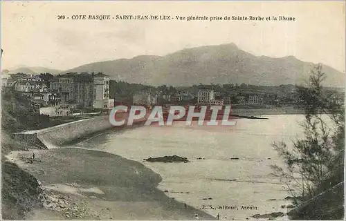 Cartes postales Cote Basque Saint Jean de Luz Vue generale prise de Sainte Barbe et la Rhune