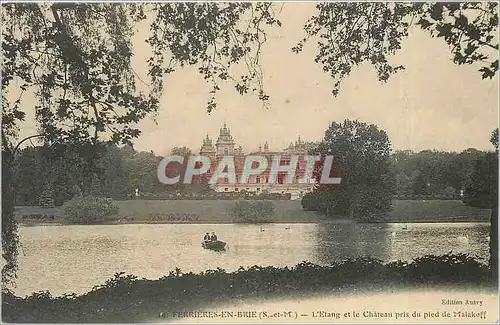 Cartes postales Ferrieres en Brie S et M L'Etang et le Chateau pris du pied de Malakoff