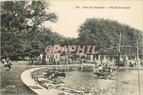Cartes postales Parc de Versailles Flotille du Canal Bateaux